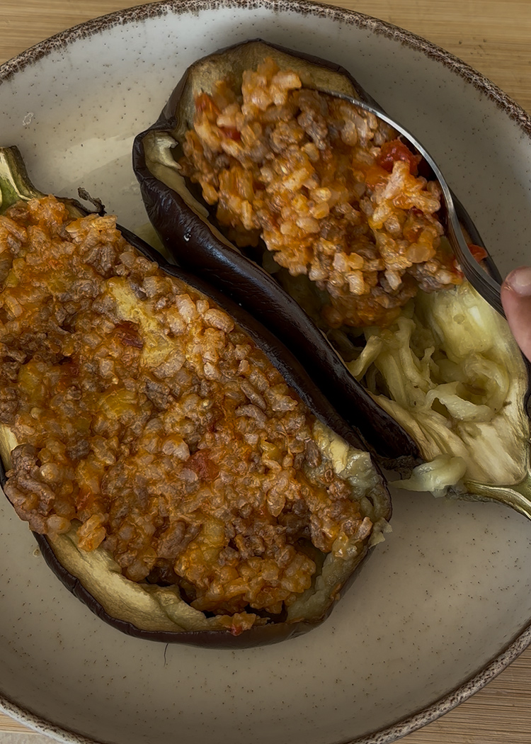 rellenar berenjenas con arroz 