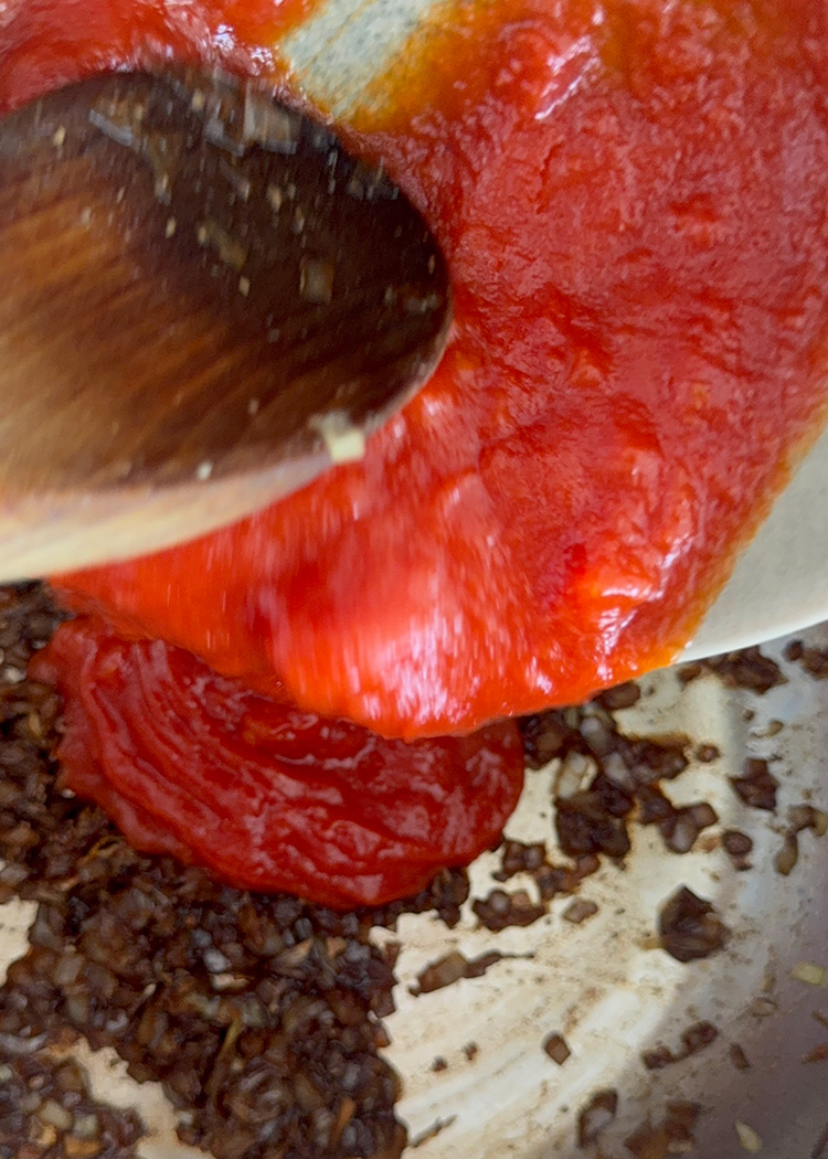 sofrito para arroz caldoso de marisco