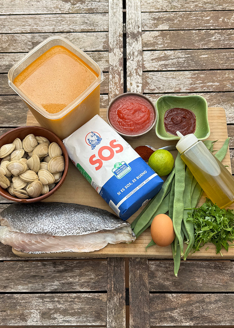 ingredientes para arroz con pescado