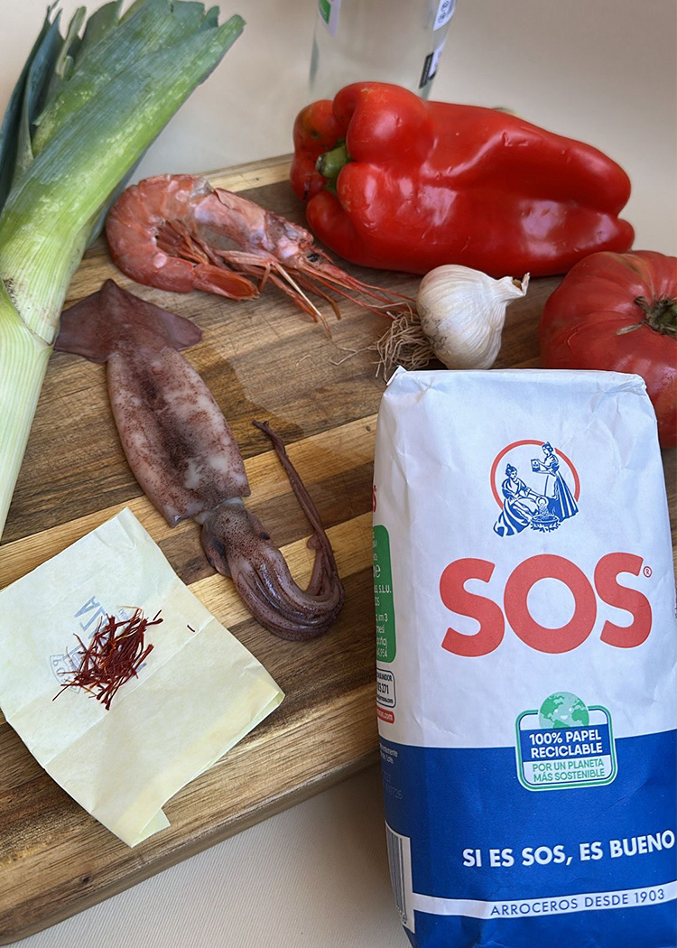 ingredientes para arroz socarrat