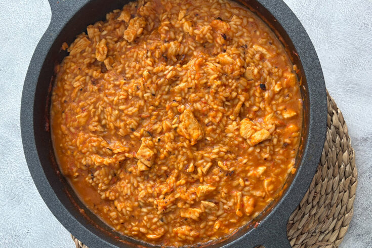 Arroz cremoso de pollo