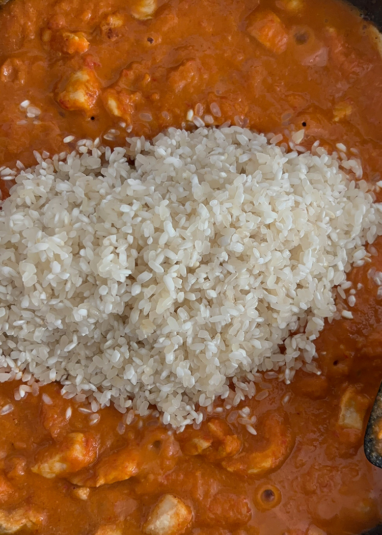 rehogar arroz para arroz cremoso con pollo