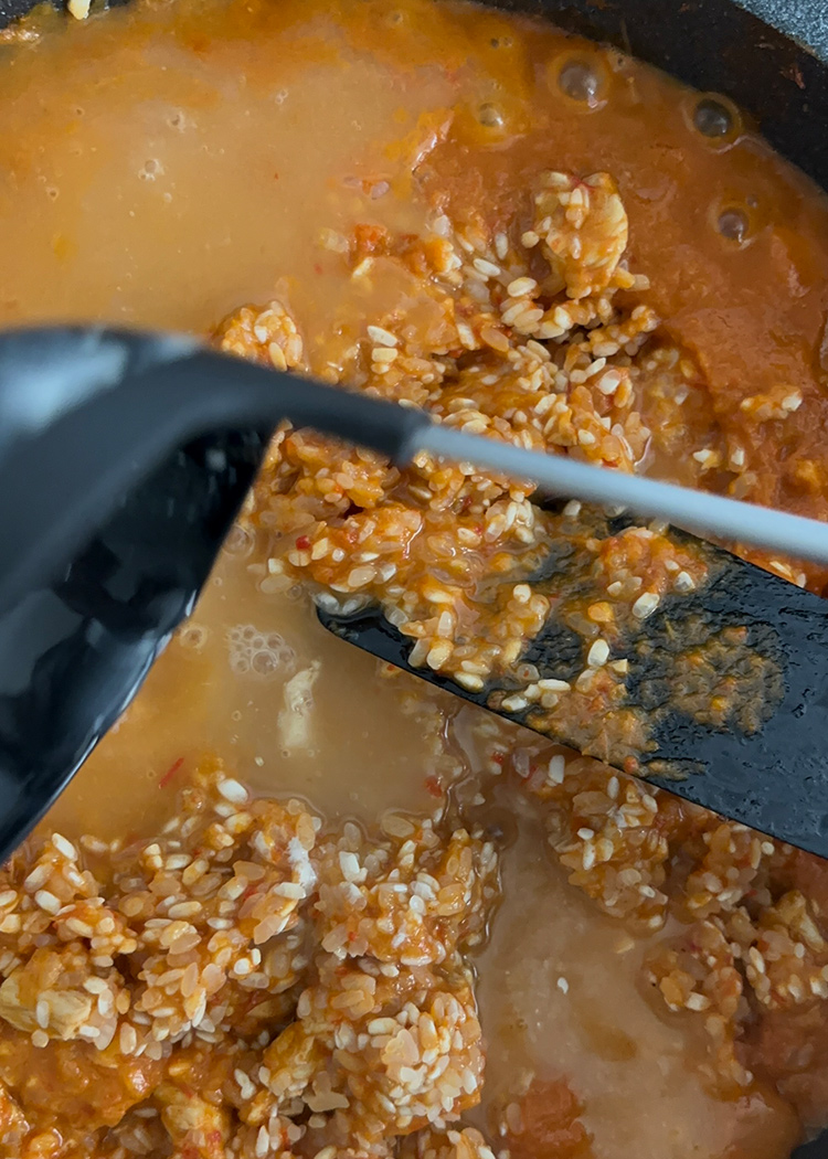 caldo para arroz cremoso con pollo
