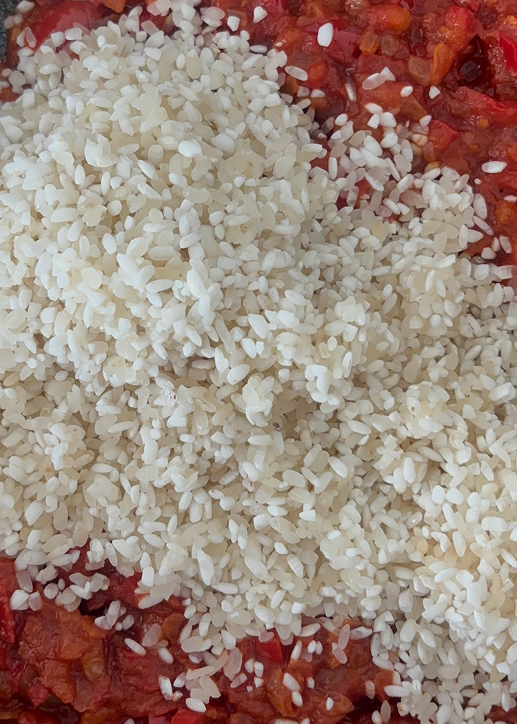 integra el arroz para arroz con setas