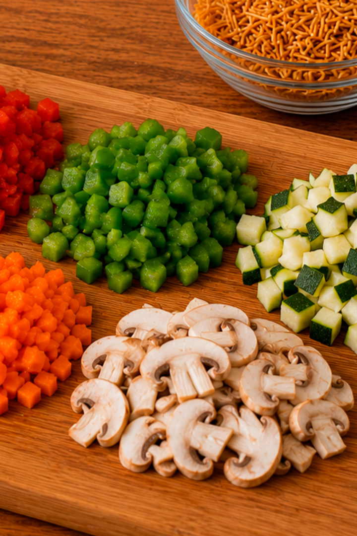 cortar verduras para fideuá tostada de verduras