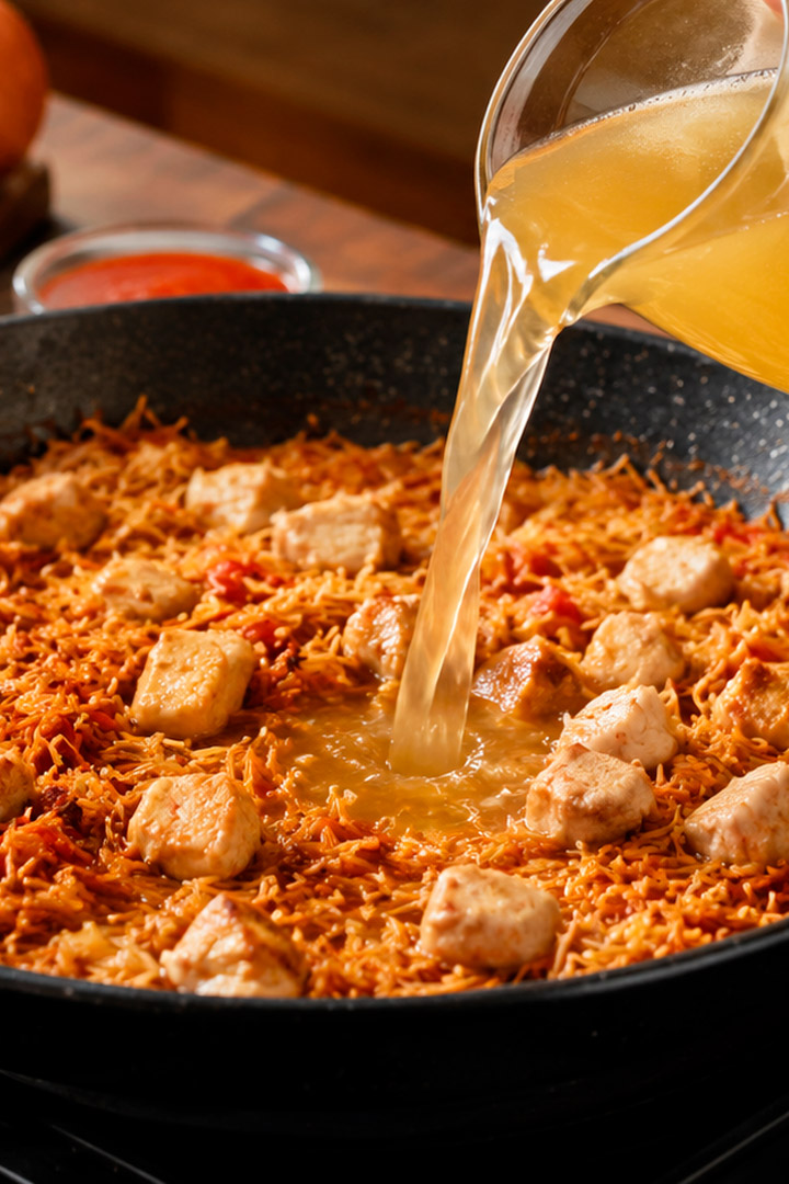 añadir caldo