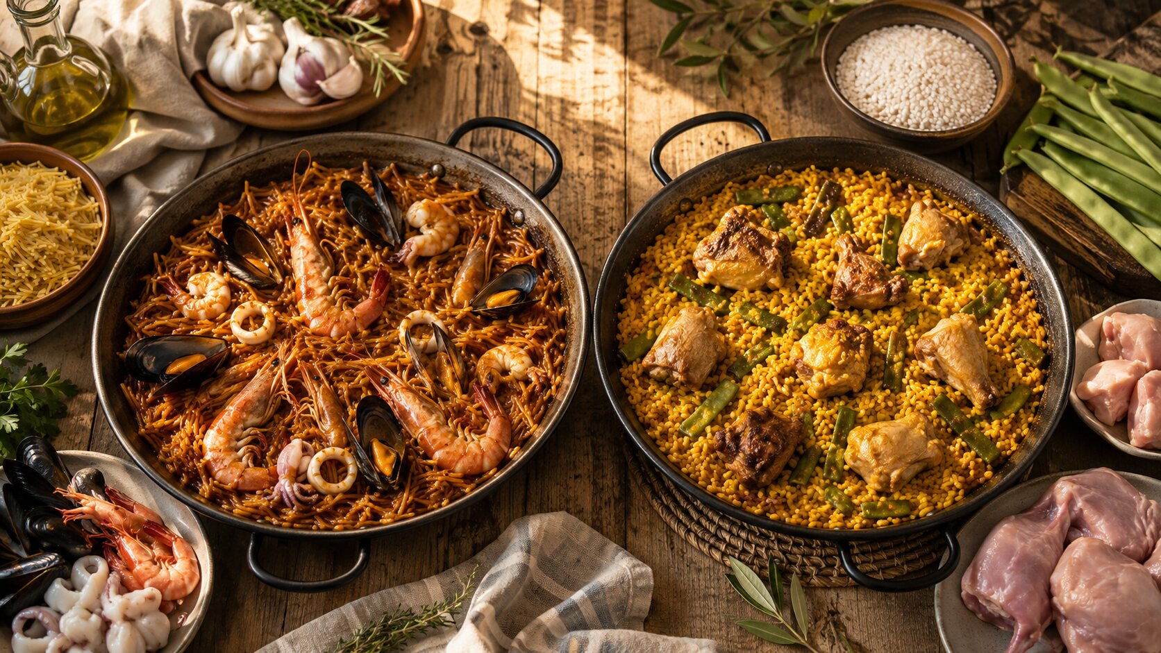 diferencia entre arroz y fideuá
