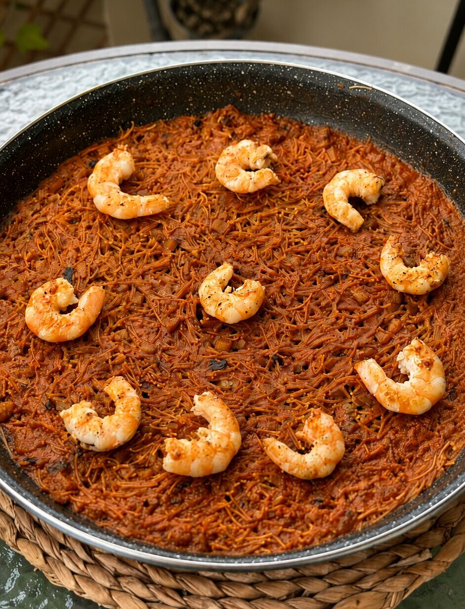 fideuá tostada emplatado